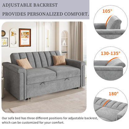 U_STYLE Convertible Soft Cushion Sofa Pull Bed – Stylish & Functional Comfort for Any Space - Shello's Creative Boutique