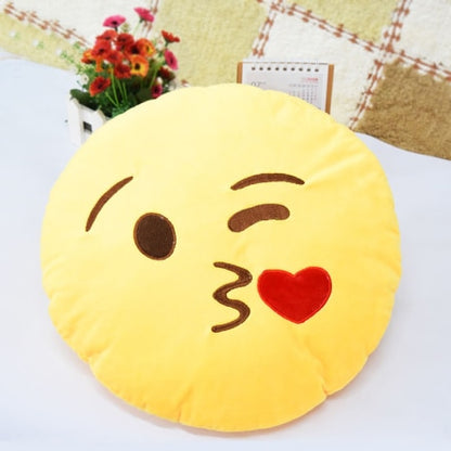 Adorable Emoji Face Pillow - 30cm Round Cushion for Kids & Adults