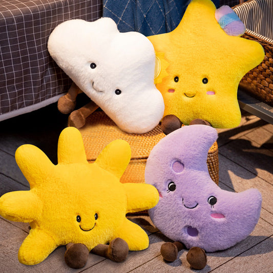 Amuseable Sun Small Sun Pillow Stuffed Toy Moon Cloud Cushion Pillow Doll Doll eprolo
