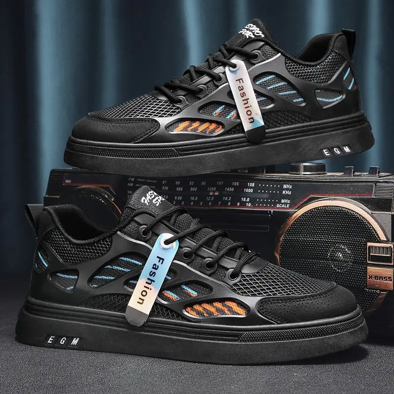 Breathable mesh shoes men's small white shoes thick soled sports and leisure board shoes eprolo