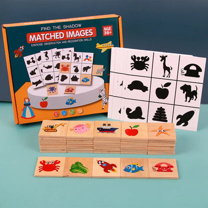 Find Shadow Shape Matching Puzzle Parent Child Interaction 1-4 Year Old Baby Puzzle Teaching Tool - Shello's Creative Boutique