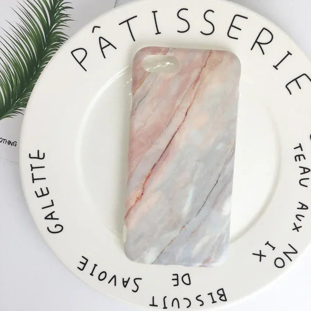 Luxury Marble Case For iPhone 7 Case Soft Silicone Back Cover For iPhone 6 6S 7 Plus 8 Plus Coque iPhone X XR XS Max Case Cover - Shello's Creative Boutique