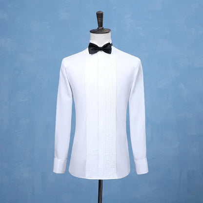 Groom Tuxedos Shirts Best Man Groomsmen White Black or Red Men Wedding Shirts Formal Occasion Men Shirts - Shello's Creative Boutique