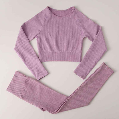 Women Gym Clothing High Waist Yoga Pants Tracksuit Fitness Clothing Two or Three-Piece Set