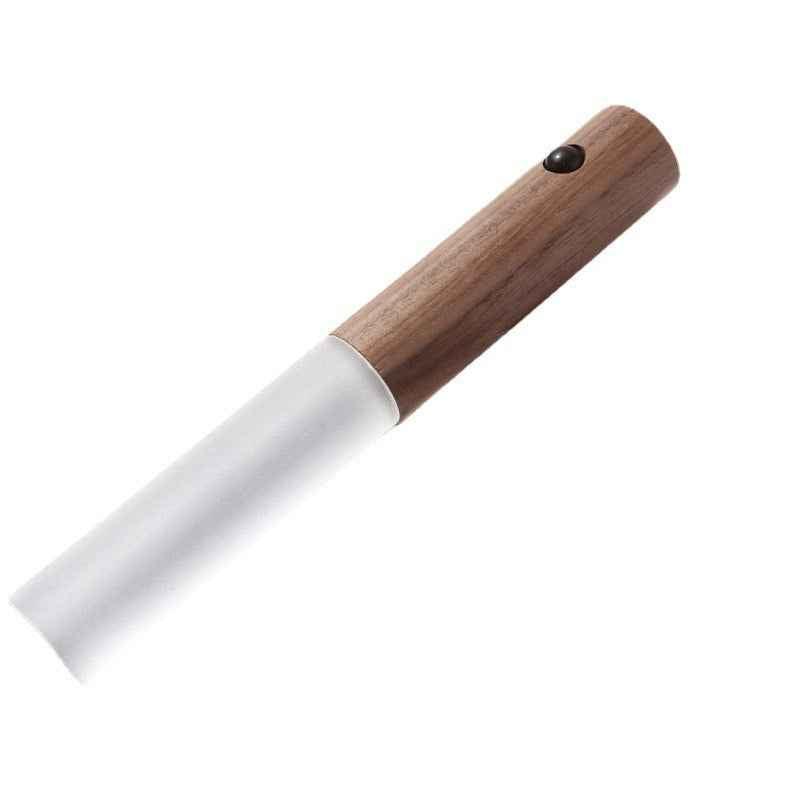 Intelligent Body Sensor Lamp USB Rechargeable Wood Grain Table Lamp for Bedroom and Corridor