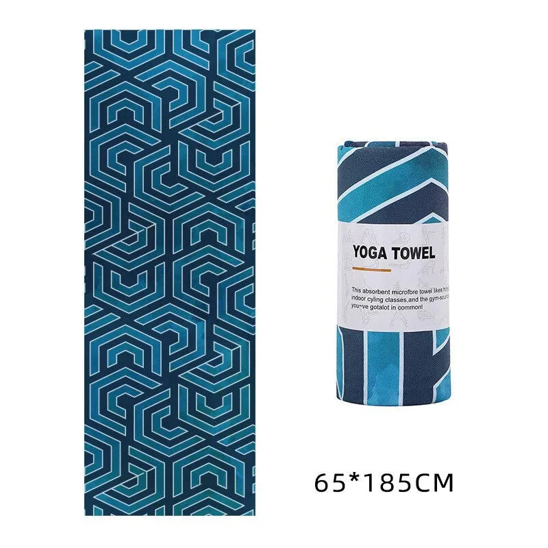 Yoga Towel 183*63cm Printed Yoga Mat Microfiber Non Slip Sweat Towel Fitness Workout Mat Cover for Pilates Gym Yoga Blankets - Shello's Creative Boutique