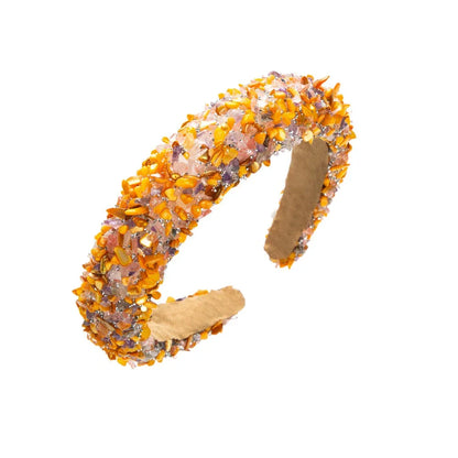 Exaggerated Baroque Colorful Crystal Candy Sponge Wide Edge Hair Hoop Headband - Shello's Creative Boutique