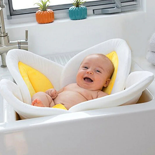 Baby Bath Mat 80CM - Blooming Flower Tub Cushion for Newborns - Shello's Creative Boutique