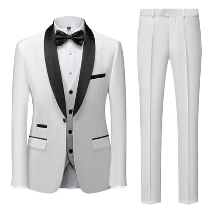 New Grooms men Men Wedding Suits Shawl Lapel Groom Tuxedos - Shello's Creative Boutique