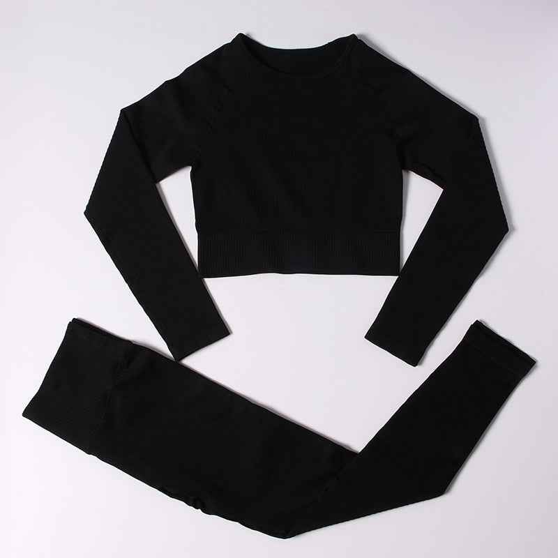 Women Gym Clothing High Waist Yoga Pants Tracksuit Fitness Clothing Two or Three-Piece Set