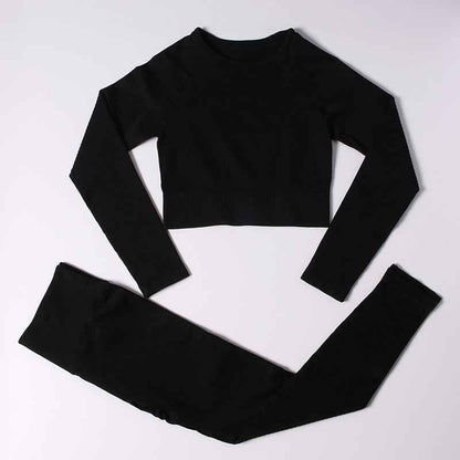 Women Gym Clothing High Waist Yoga Pants Tracksuit Fitness Clothing Two or Three-Piece Set