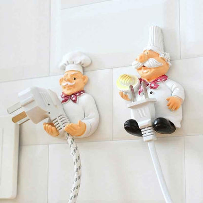 2pcs Cute Self Adhesive Wall Hook for Kitchen Hanger and Plug Holder - Shello's Creative Boutique
