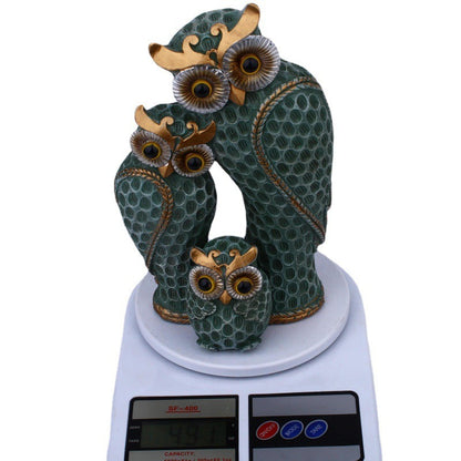 Modern minimalist three family owl animal light luxury decorations, home decor, living room, desk crafts eprolo