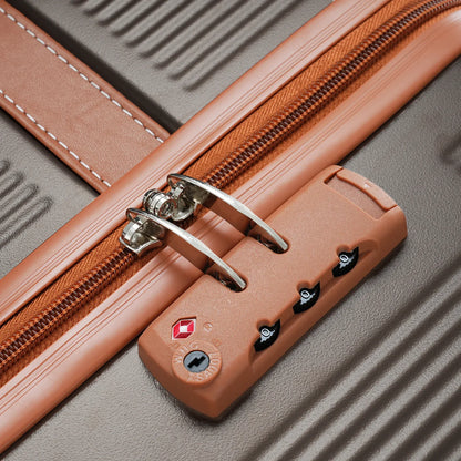 Hardshell Luggage Sets 3 Piece Carry-on Suitcase Double Spinner Wheels with TSA Lock for Men Women, Coppery (20in) - Shello's Creative Boutique