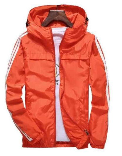 Striped College Windbreaker Jacket for Men and Women - Stylish & Versatile - Shello's Creative Boutique