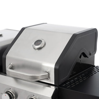 2+2 multifunctional gas barbecue grill and covered grill combination for outdoor cooking - barbecue, barbecue, pizza. - Shello's Creative Boutique
