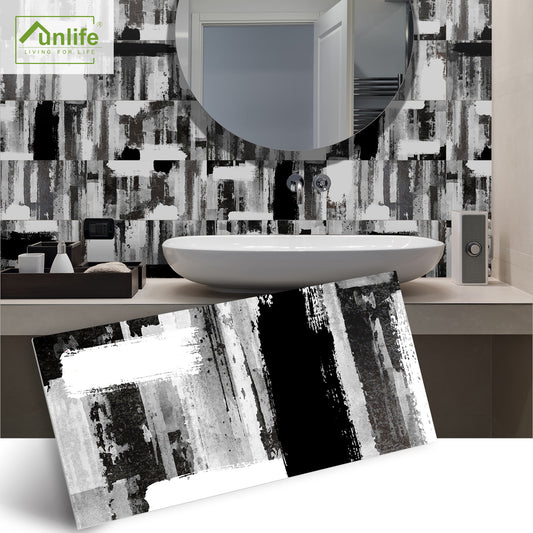  Funlife Black And Gray Style Thickened Brick Stickers Home Renovation Bathroom Wall Decoration Waterproof Stickers
