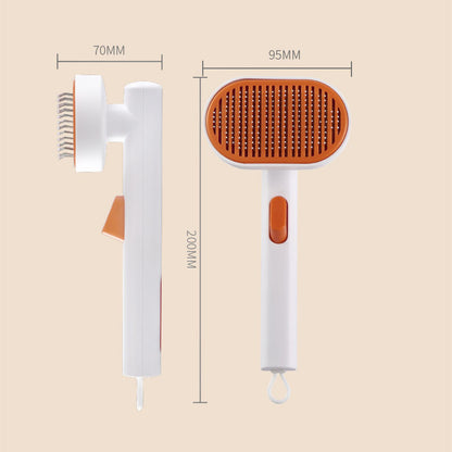Self-Cleaning Pet Hair Removal Brush - One-Click Grooming Comb for Cats & Dogs