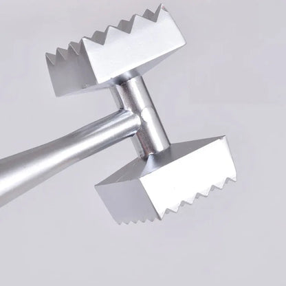 American-Style Stainless Steel Meat Tenderizer – Dual-Sided Steak Hammer - Shello's Creative Boutique