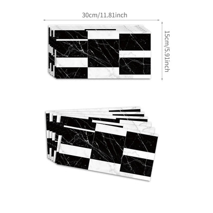 Funlife City Lights Thickened Brick Stickers Mosaic Marble Kitchen Background Wall Tile Stickers - Shello's Creative Boutique