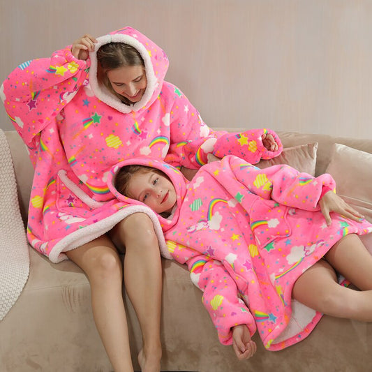 Homewear Plush Fleece Sherpa Blanket  Girls Sleepwear Homewear Fleece Warm Sherpa Blanket eprolo