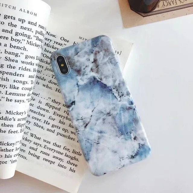 Luxury Marble Case For iPhone 7 Case Soft Silicone Back Cover For iPhone 6 6S 7 Plus 8 Plus Coque iPhone X XR XS Max Case Cover - Shello's Creative Boutique
