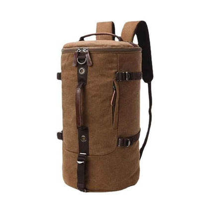 Men Travel Backpack Male Canvas Luggage Duffel Cylinder Bag Mountaineering Hiking Backpack For Men - Shello's Creative Boutique