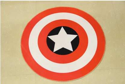 Red & White Circle Star Cartoon Rug – Playful & Stylish Home Décor - Shello's Creative Boutique