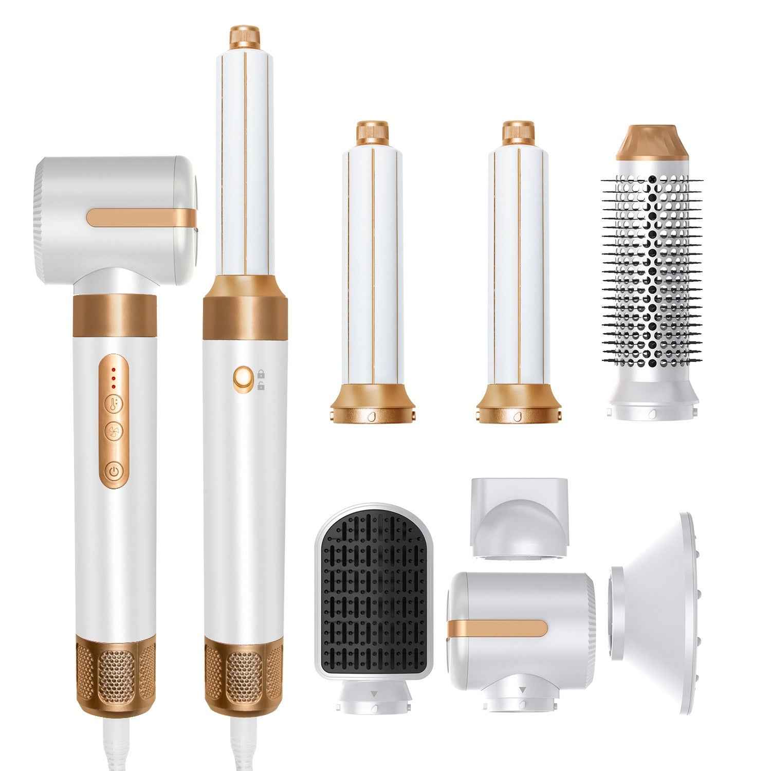7 in 1 Professional Hair Straightener Curler Electric Comb Hair Dryer Brush Hot Hair Volume Curlers Hair Style Set
