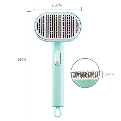 Self-Cleaning Pet Hair Removal Brush - One-Click Grooming Comb for Cats & Dogs