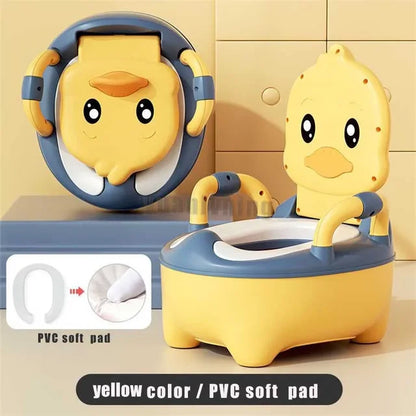 Children's Pot 1-6 Years Old Upgraded Cute Duck Baby Toilet Seat Baby Potty Portable Stool Boys & Girls Safe Trainer Seat WC eprolo