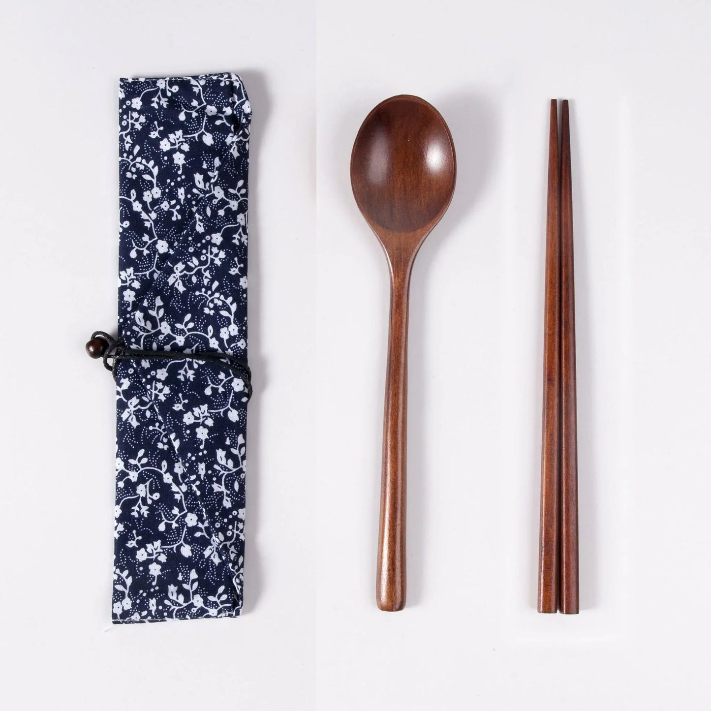 Japanese Style Long Handled Spoons, Forks, Chopsticks, Three Piece Set Of Wooden Portable Tableware, Chopsticks, Spoons, Set - Shello's Creative Boutique
