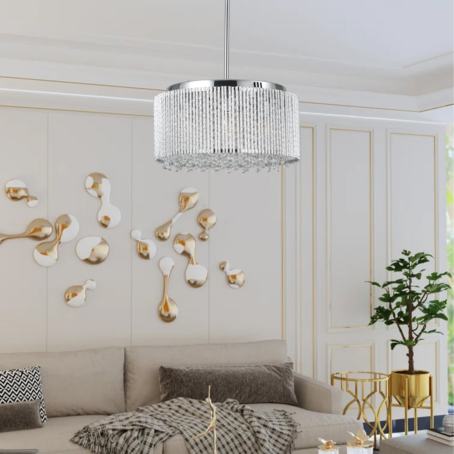 Modern Crystal Chandelier for Living-Room Round Cristal Lamp Luxury Home Decor Light Fixture eprolo
