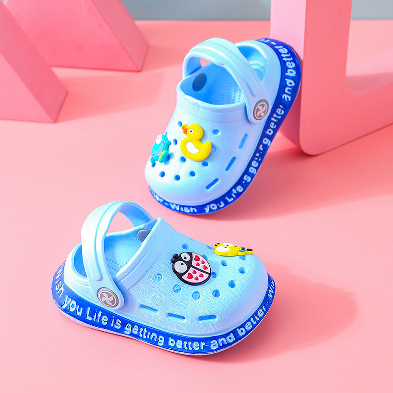 Baby Sandals Male Summer Toddler Cartoon 1-3 Years Old 2 Girls Hole Shoes Soft Bottom Non-Slip Baby Beach Sandals Shello Creative Boutique