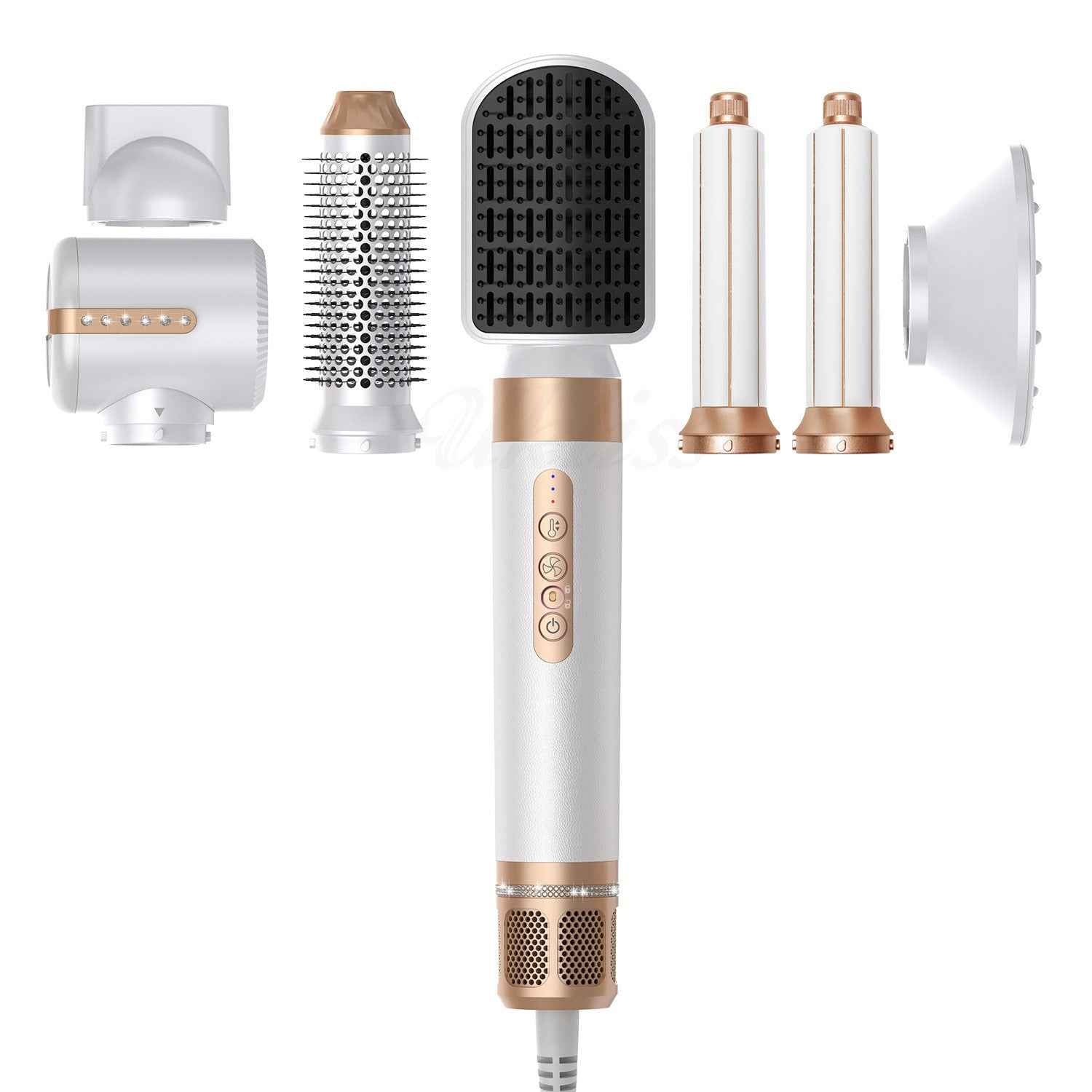 7 in 1 Professional Hair Straightener Curler Electric Comb Hair Dryer Brush Hot Hair Volume Curlers Hair Style Set