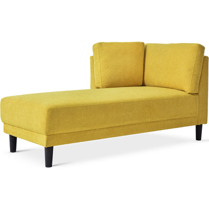 65" Mid-Century Modern Fabric Corner Lounge Chair Upholstered Indoor Chaise Lounge for Bedroom eprolo