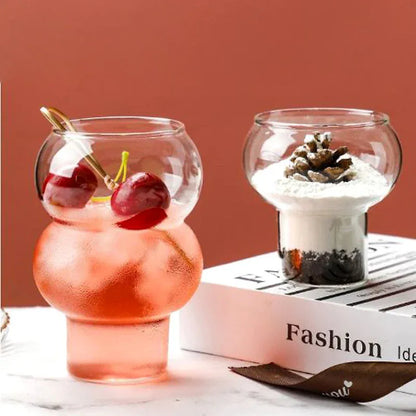 Gourd Shaped High Borosilicate Glass Single Layer Cup Office Latte Cup Transparent Juice - Shello's Creative Boutique