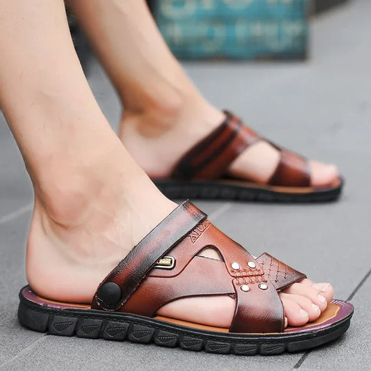 Men shoes Arrival Summer Men Flip Flops High Quality Beach Sandals Anti-slip Zapatos Hombre Casual Shoes Wholesale 43 - Shello's Creative Boutique