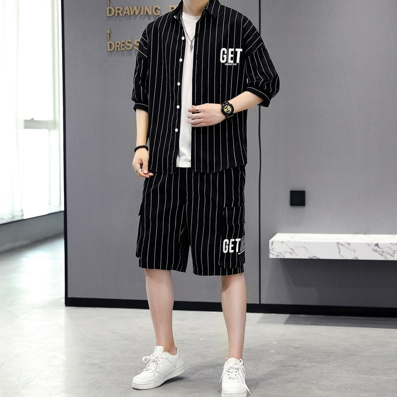 teenage five quarter pants fashionable two-piece set eprolo