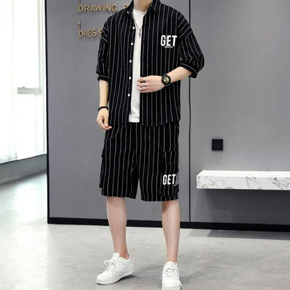 teenage five quarter pants fashionable two-piece set - Shello's Creative Boutique