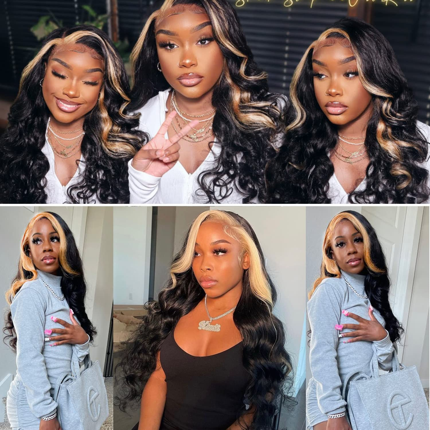 Synthetic European and American Wigs With Long Curly Hair Women's Front Lace Wigs