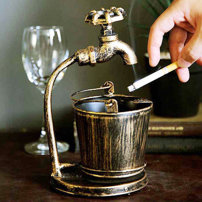 Creative Retro Ashtray Decorations Home Imitation Old Family Living Room Simple Modern New Leisure Anti Falling Iron Art eprolo