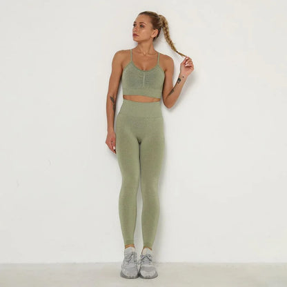 3pcs Yoga Clothing Set Sports Suit Women Sportswear Sports Outfit Fitness Gym Seamless Workout - Shello's Creative Boutique