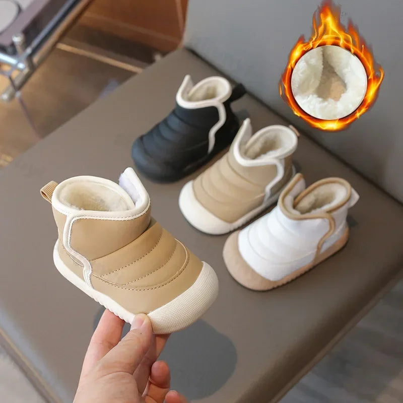 Autumn Winter Children Snow Boots Baby Girls Boys Boots Soft Sole Non-slip Infant Toddler Shoes Outdoor Thick Plush Kids Boots eprolo