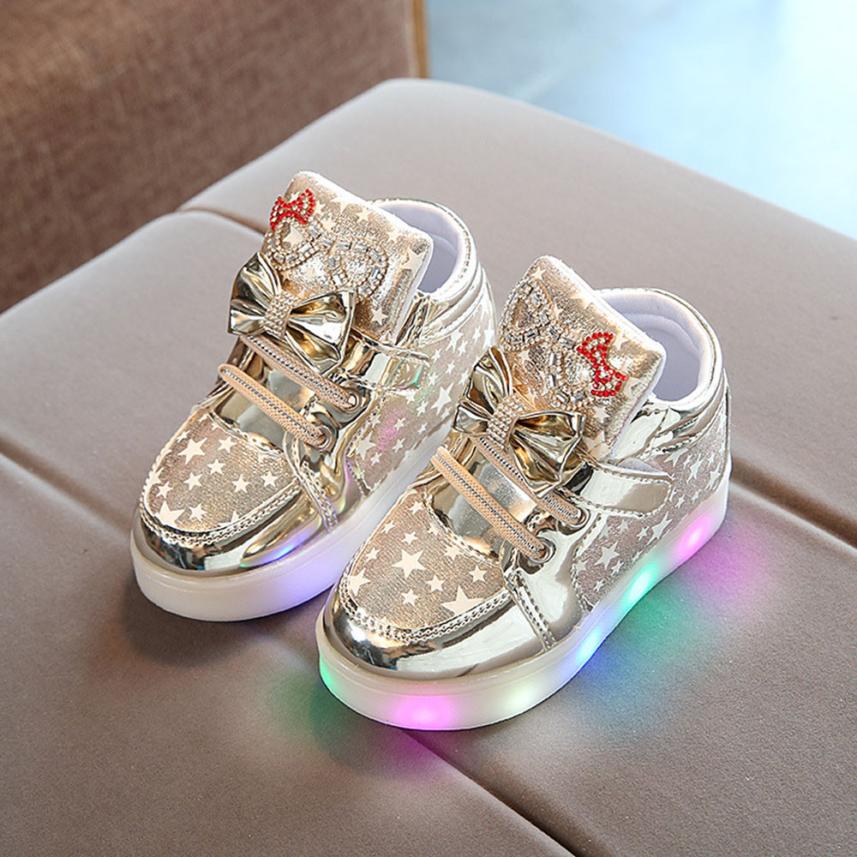 ToddlerBaby Fashion Sneakers Star Luminous Child Casual Colorful Light Shoes eprolo