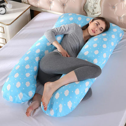 Pregnancy Pillow Bedding Full Body Pillow for Pregnant Women Comfortable U-Shape Cushion Long Side Sleeping Support Pillows - Shello's Creative Boutique