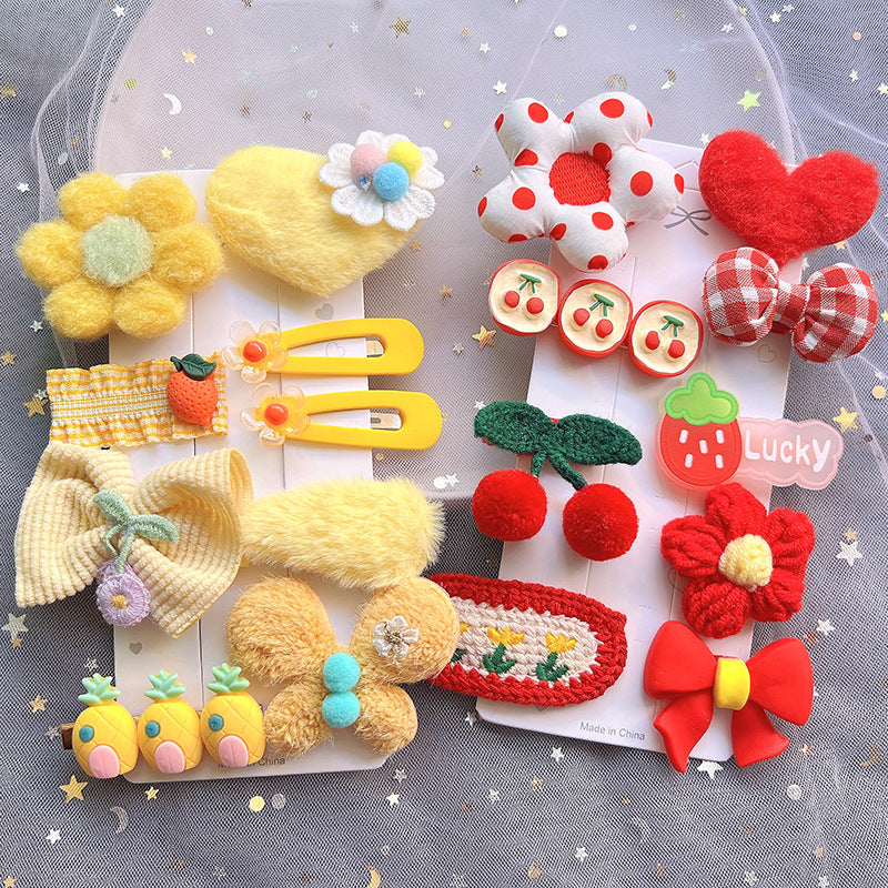 Children's Plush Hair Clip Autumn and Winter New Hair Accessories Little Girls' Hair Clip Cute Headwear eprolo