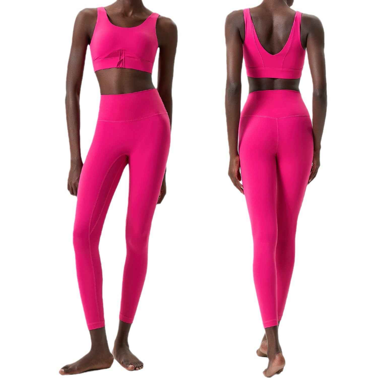 Eprolo Cross-Border Zippered Yoga Clothing Set for Women