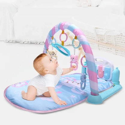Developing Mat For Newborns Kids Playmat Baby Gym Toys Educational Musical Rugs With Keyboard Frame Hanging Rattles Mirror - Shello's Creative Boutique