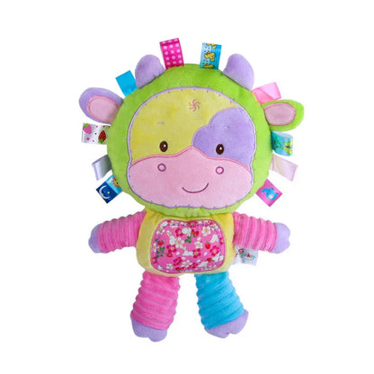Happy Monkey Plush Rattle - Soft Stuffed Animal Toy 0-12M - Shello's Creative Boutique